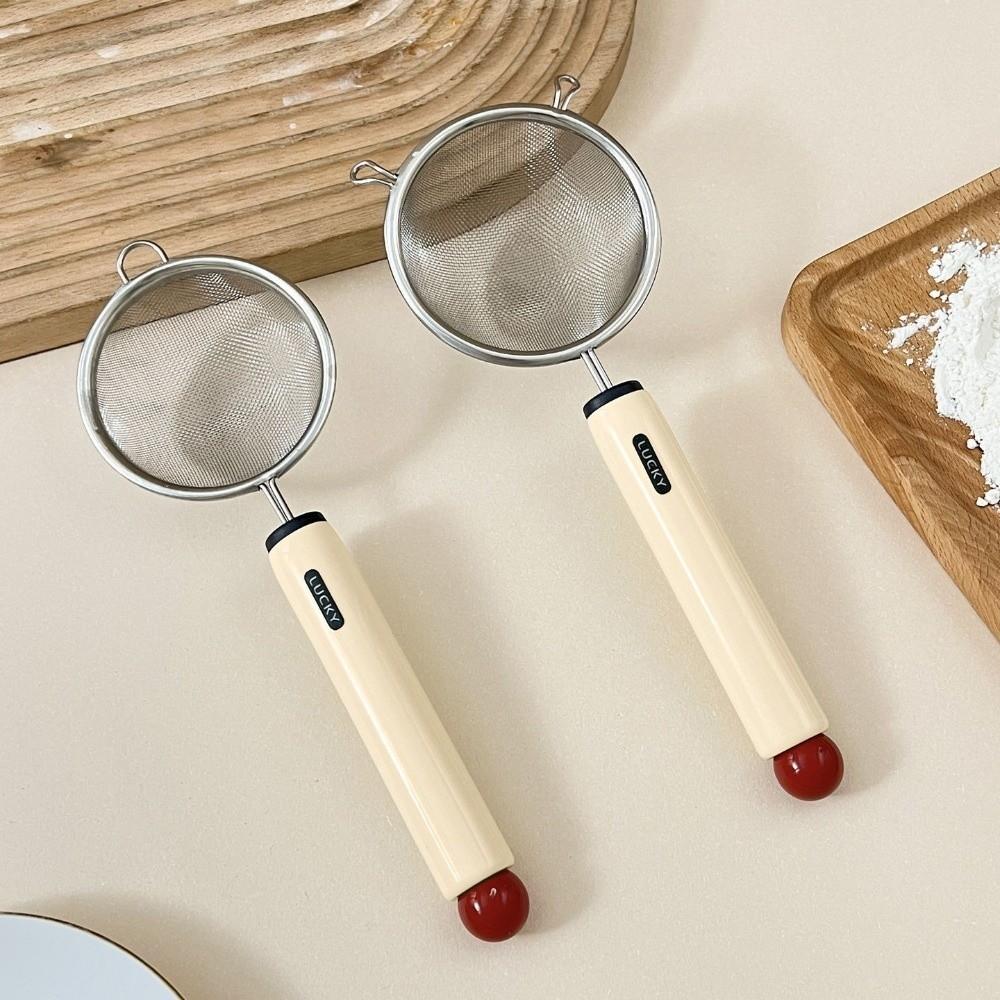 304 Stainless Steel Fine Mesh Strainer Long Handle Fine Mesh Tea Leaf Spice Strainer Multi-function Filter Mesh