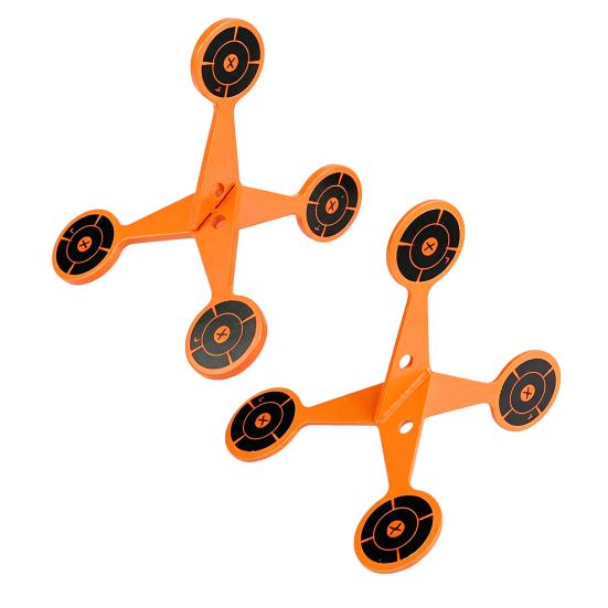 1/2/4Pcs Spinning Shoot Target 2/4MM Regular Thickened Rolling Shoot Practice Target Automatic Flip Quick Reset High Caliber Target Accessories