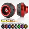 Colorful Motorcycle Crash Protector Wheel Front Fork Frame Axle Protector Pads Slider  Motocross Motorbike Equipment Accessories