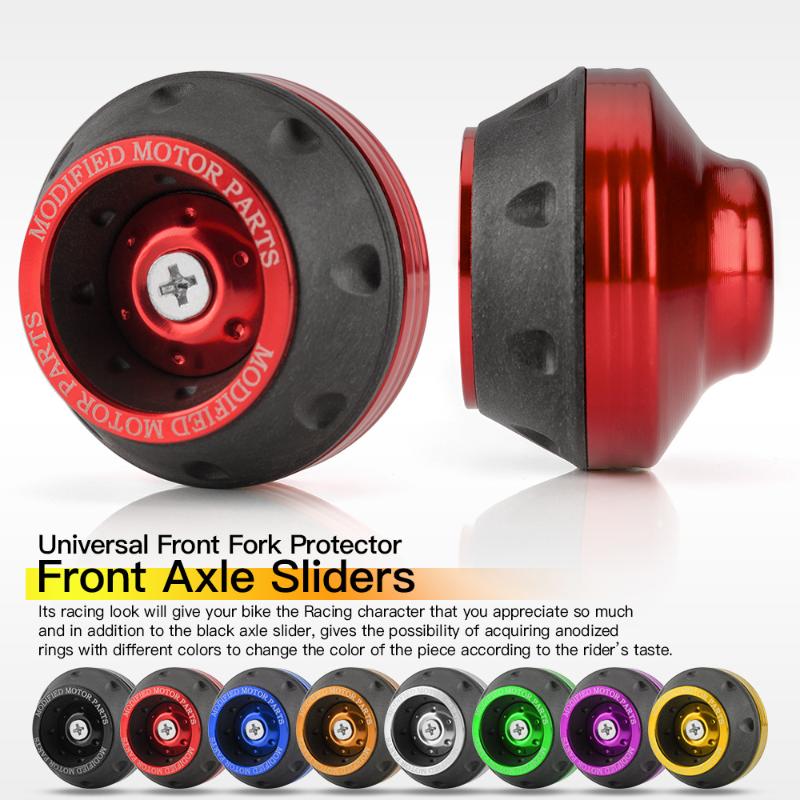Colorful Motorcycle Crash Protector Wheel Front Fork Frame Axle Protector Pads Slider Motocross Motorbike Equipment Accessories