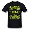 50th Birthday Vintage Legends Born In 1974 50 Years Old T Shirt Streetwear Short Sleeve Gifts Summer Style T-shirt Mens Clothing