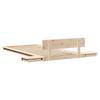 Brown Bed Frame 90 x 190 cm Wood