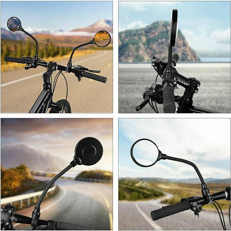 2PCS Bike Mirror Bike Handlebar Rearview Mirror Rotatable Rear View Convex Mirror Universal