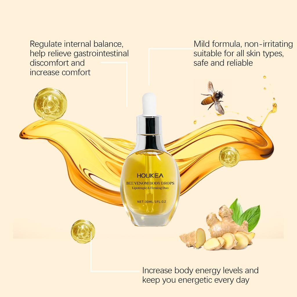 Houkea Эссенция для тела с пчелиным ядом Легкая увлажняющая массажная сыворотка для ухода за кожей
