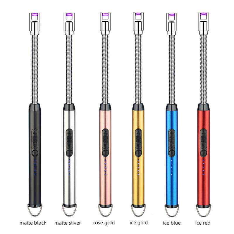 Kitchen USB Electric Arc Lighter Rechargeable Windproof BBQ Flameless Plasma Candle Long Lighters Hose Gas Stove Ignition Gun