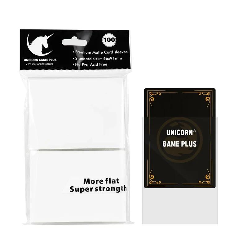 100pcs/set Matte Standard Size Card Sleeves TCG Trading Cards Protector For Tarot Shield Board Games Magical Cover 66x91mm