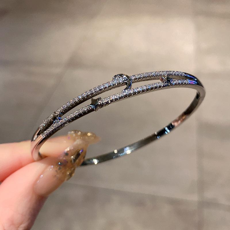 Light Luxury Bracelet Women's Micro Inlaid Zircon Moon Star Jewelry