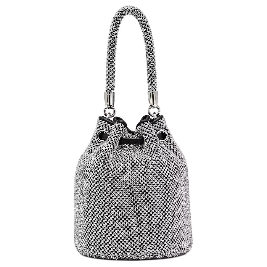 Marc Jacobs Иконичные Металлические Аксессуары Стразы Металлическая Цепь Сумка-Ведро Мини Женские Сумки Серебристый 2P4HCR017H03991