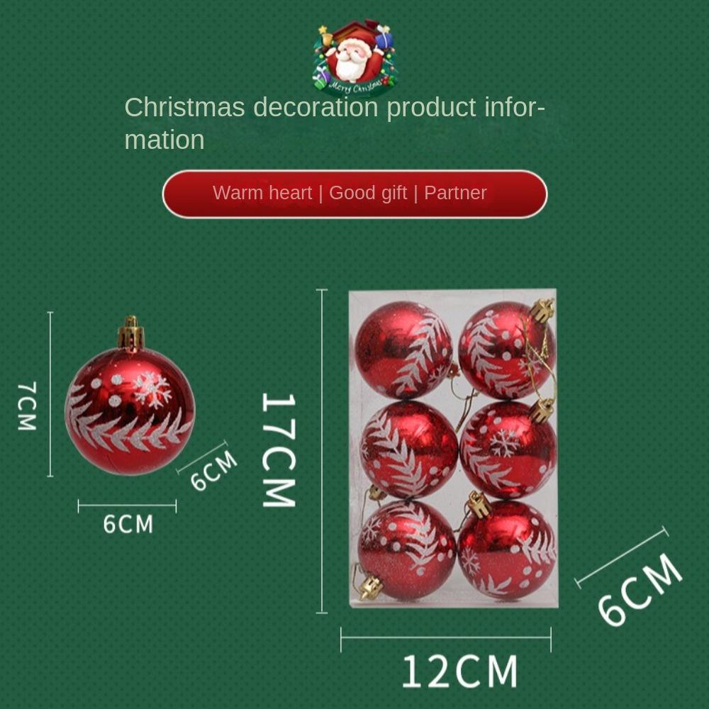 6 шт./кор. гальванизированные пластиковые шары рождественские подарочные коробки подвесные рождественские украшения