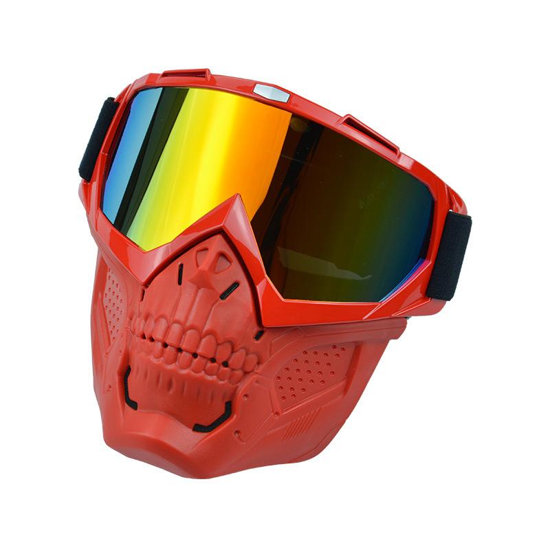 New off-road motorcycle goggles, windproof visor, quick-release skull mask, helmet accessory, UV protection, windproof
