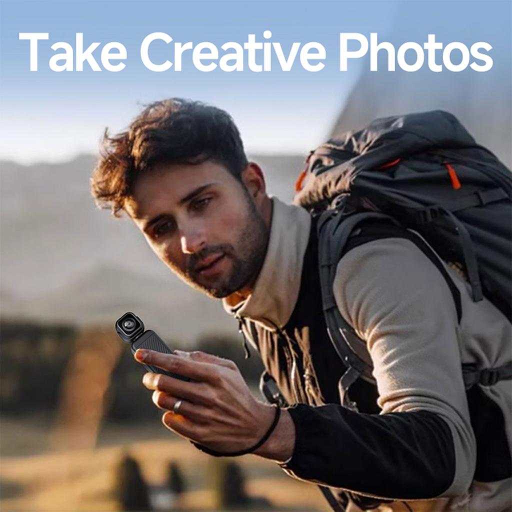 4K Vlogging Camera with Dual Front & Rear Cameras Handheld Portable Video Camera for Sport Bike Travel Polices Law Enforcement