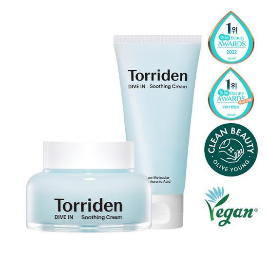 TORRIDEN Dive-in Hyaluronic Acid Soothing Cream Double Set (100ml+100ml)