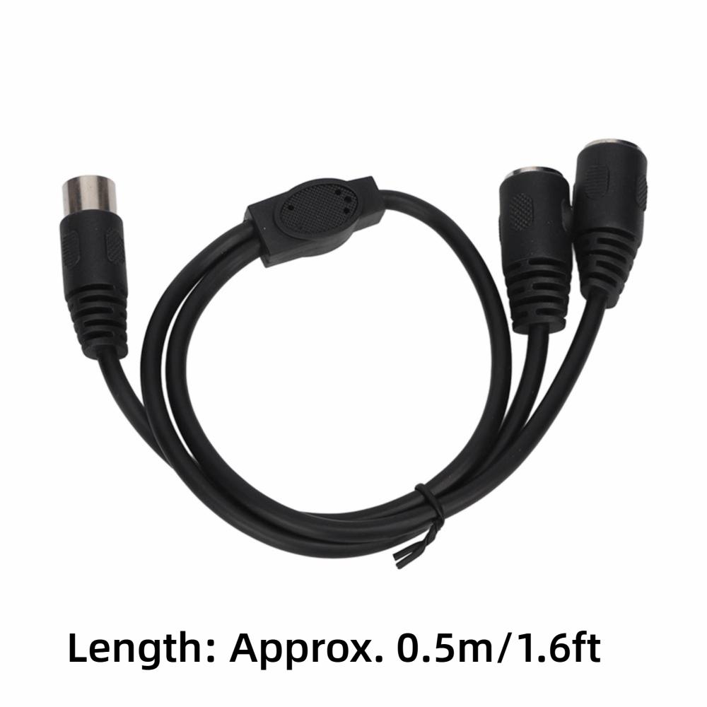 High Accuracy DIN 5 Pin Male to 2 DIN 5 Pin Female Cable Y Splitter Cable Audio Signal Routing