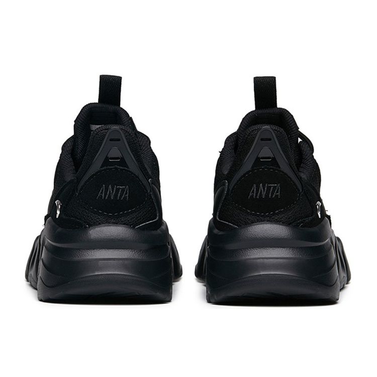 Anta Удобная спортивная повседневная обувь Низкие женские кроссовки Черный Серебристый 922218823-4