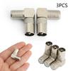 90 Degree Antenna Right Angled Satellite Coax Connectors Aerial Male Adapter F Female To TV Male