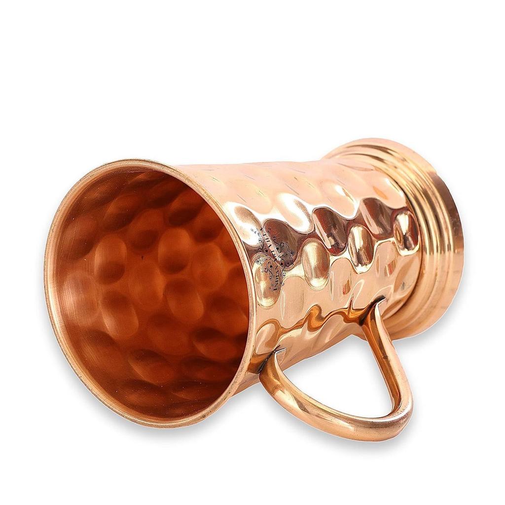 Кружка для пива и коктейля «Московский мул» из чистой меди в форме длинного ведра с кованым дизайном, лучшая для пивных коктейльных вечеринок, барная посуда, объем 450 мл, набор из 2 штук