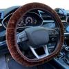 Зимний чехол на руль Мягкий пушистый эластичный противоскользящий Автоаксессуары Защитный чехол на руль Для седанов внедорожников грузовиков