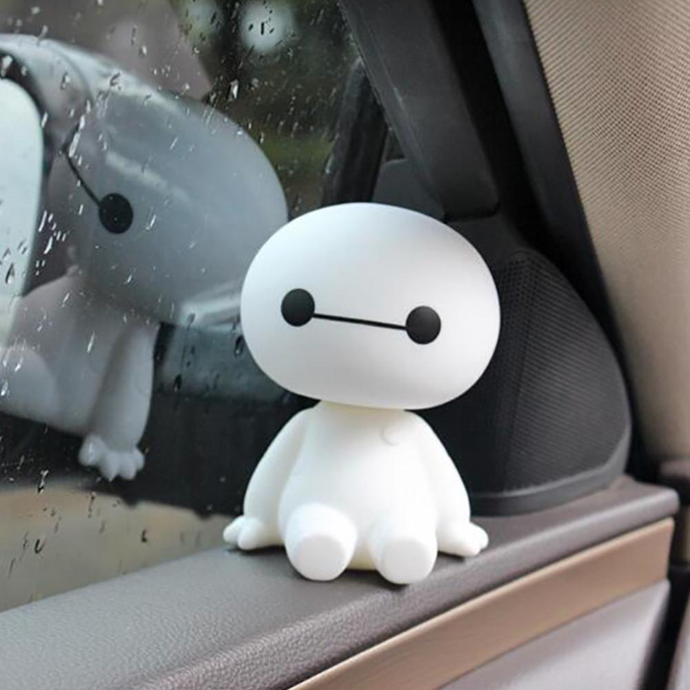 12 см мультяшный большой белый автомобильный салон центральная консоль украшение креативная приборная панель автомобиля качающаяся голова детские игрушки праздничный подарок