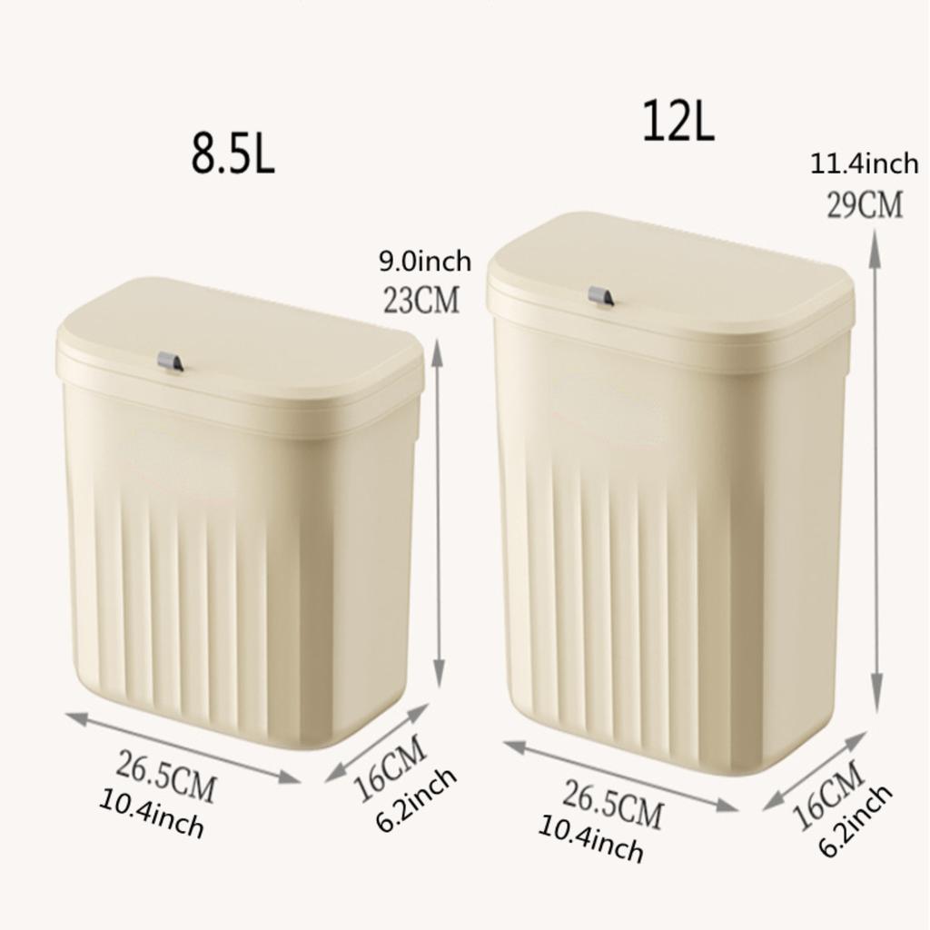 Настенный мусорный бак с крышкой для кухни, ванной, бытового и офисного мусорного бака