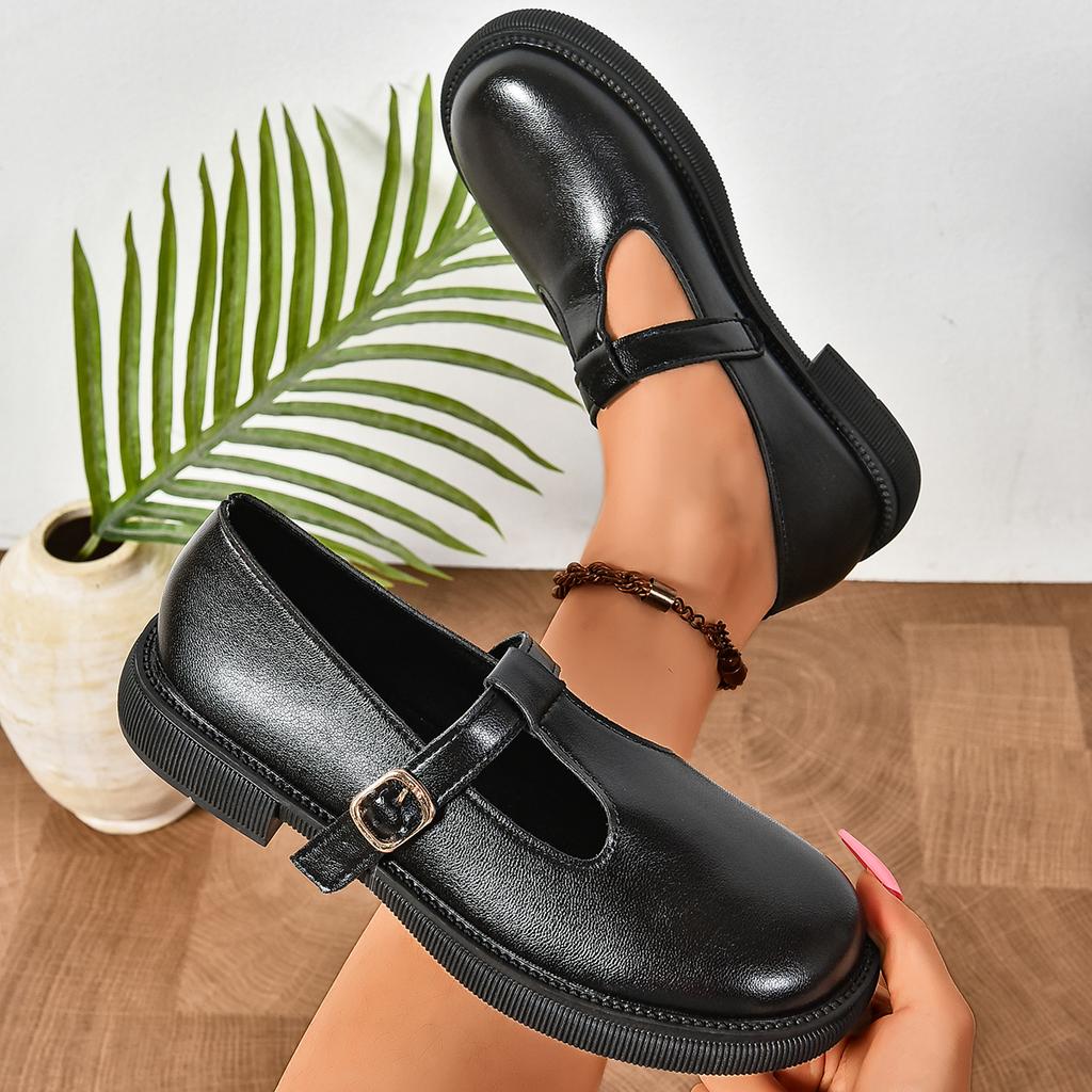 Женские кроссовки однотонные туфли Мэри Джейн на платформе женские повседневные кроссовки с пряжкой на ремешке женские туфли на толстой подошве для студенческой формы