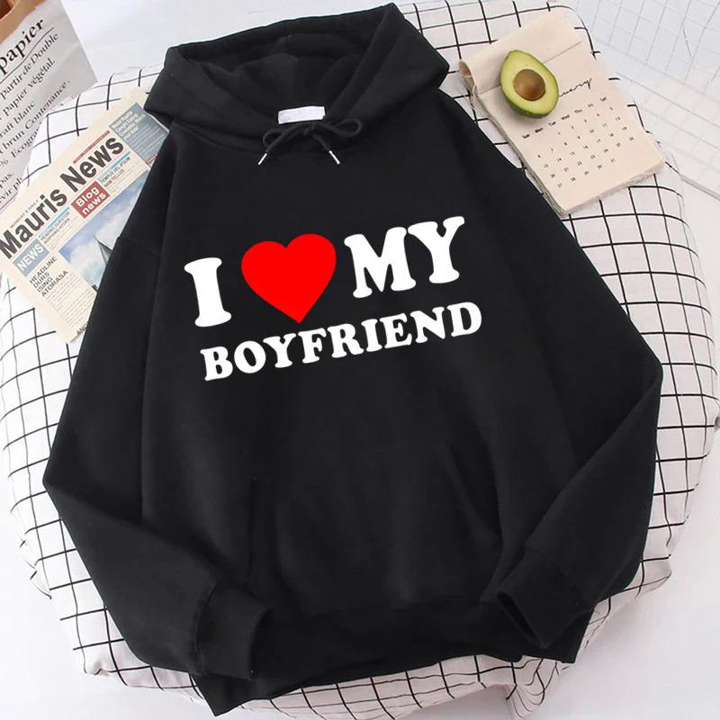 Толстовка с капюшоном I Love My Boyfriend Girlfriend