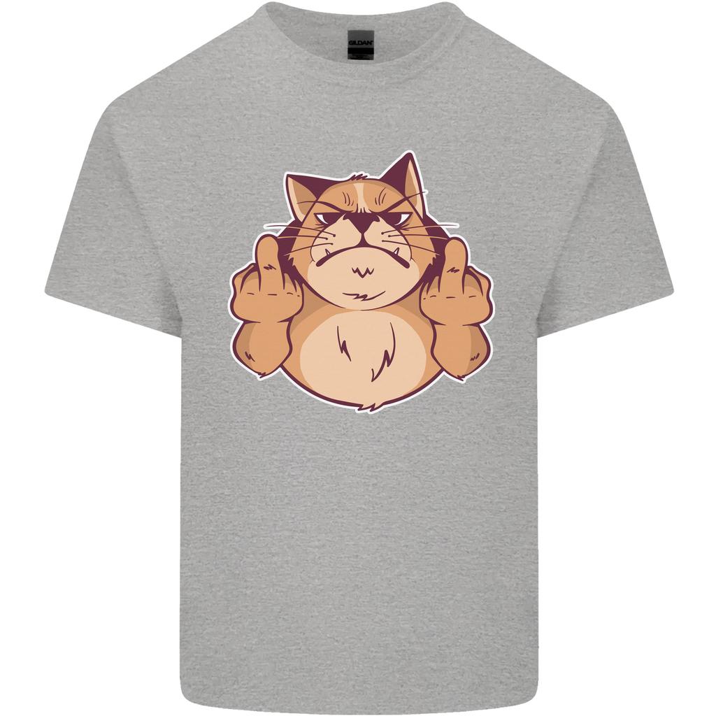 Grumpy Cat Finger Flip Offensive Funny Unisexs Light Cotton TShirt