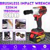 168VF Cordless Electric Wrench Impact Socket Drill Electric Screwdriver Rechargeable 12000mAh Li-on Battery Car Tire