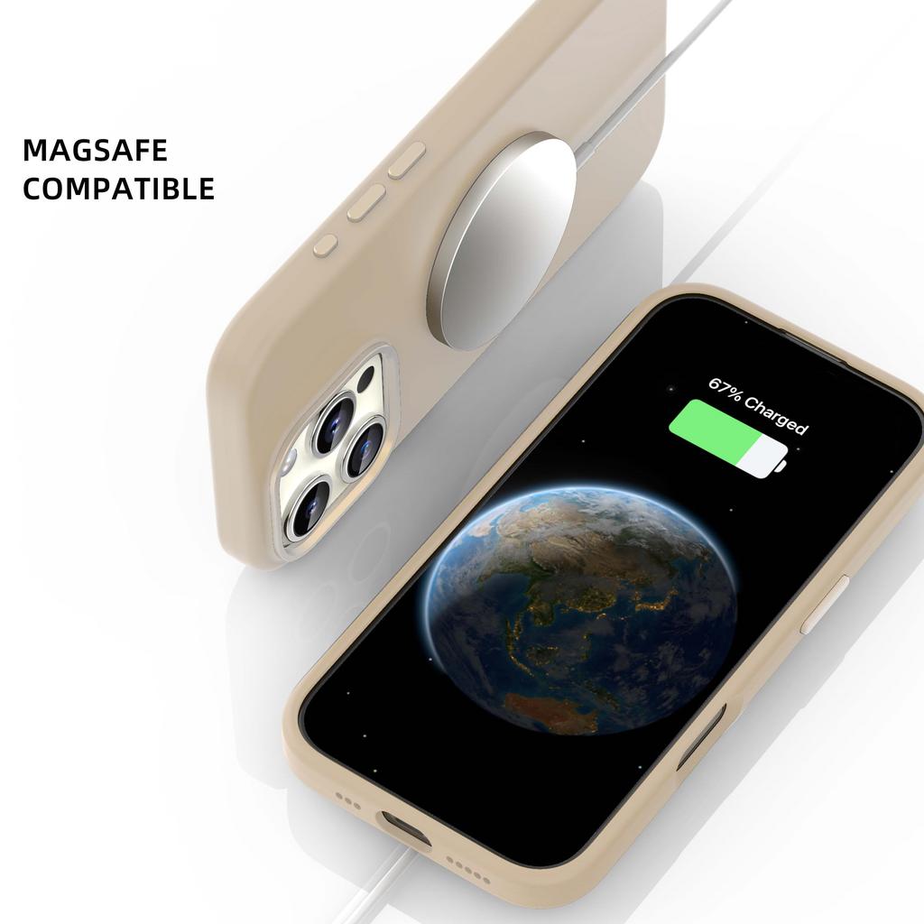 MUTURAL для iPhone 16 Pro Max Магнитный чехол совместим с жидкой силиконовой задней крышкой MagSafe