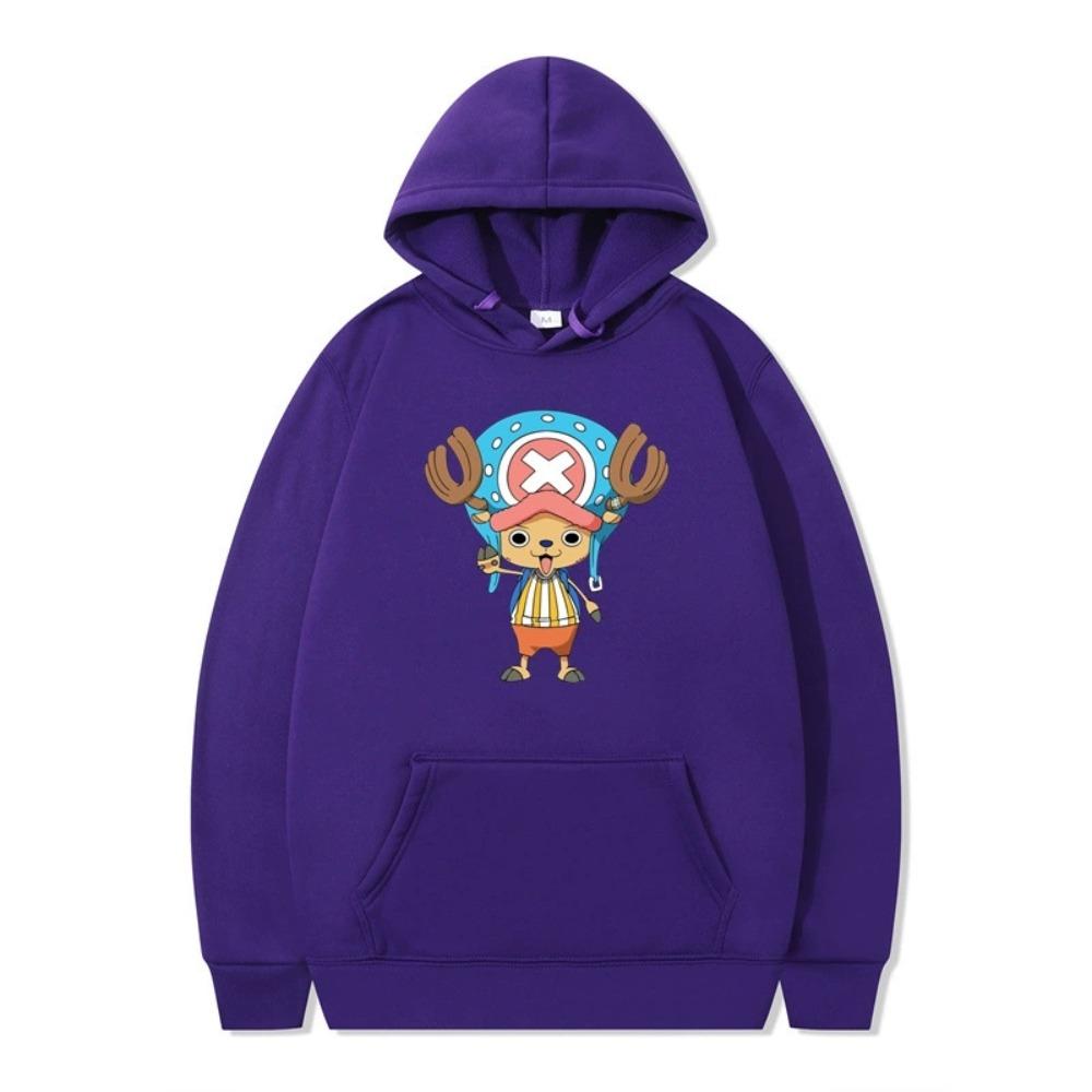 Мужская Женская Толстовка ONE PIECE Аниме Тони Тони Чоппер Худи Стритвир Повседневные Толстовки с Капюшоном с Мультяшным Принтом