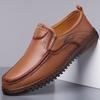 Fashion Men's Walking Shoes Genuine Leather Outdoor Driving Shoes Light Antiskid Casual Leather Oxford Shoes Business Loafers