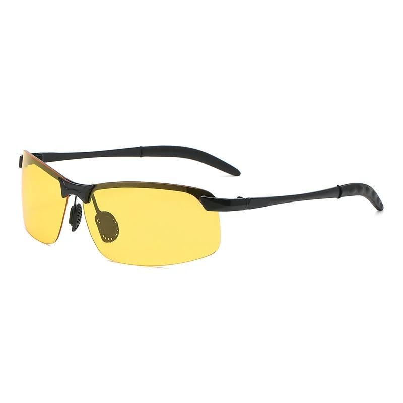 PC Frame Polarised Anti-glare Sunglasses Day And Night Dual-use Driver Night Vision Goggles Men's Outdoor Sports Equipment