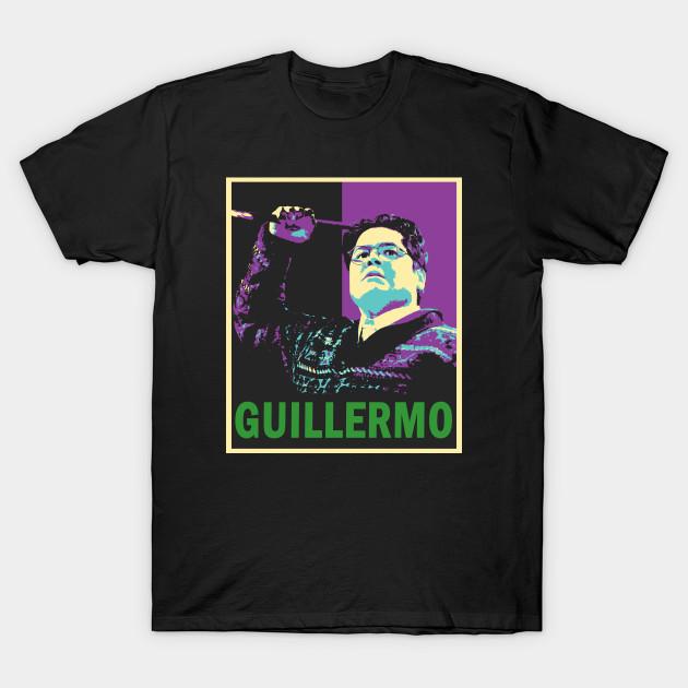 Men Black Print T-shirt Guillermo No-Cut Heat Transfer Print Cotton Tshirt