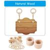40Pcs Wood Hoops for Craft Pendant Connectors Jewelry Making, 8 Size 15-50mm Unfinished Wood Rings Circles
