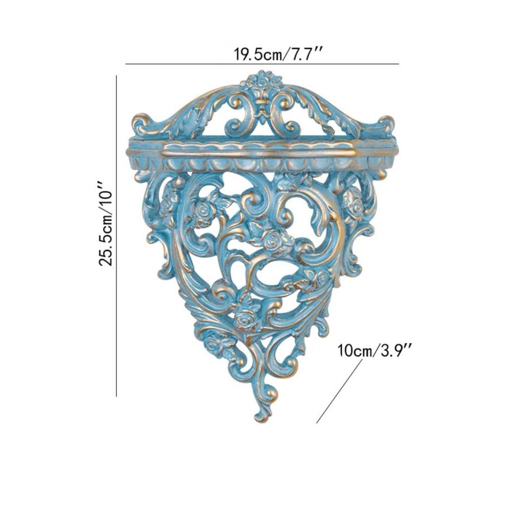 Shelf with Scrollwork Bracket Vintage-Inspired Resin Wall Corbel