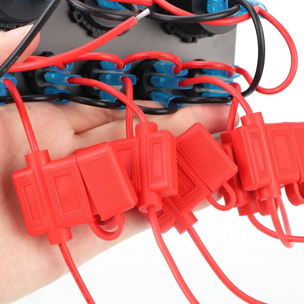 Автомобильная панель переключателей 12 В розетка двойной USB порт цифровой вольтметр 5-клавишный светодиодный тумблер