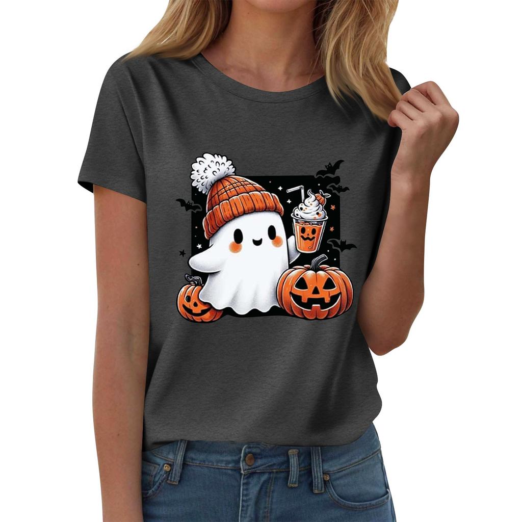 Женские футболки, Женские топы с коротким рукавом, Летняя мода, Повседневные стильные футболки с круглым вырезом, Туники