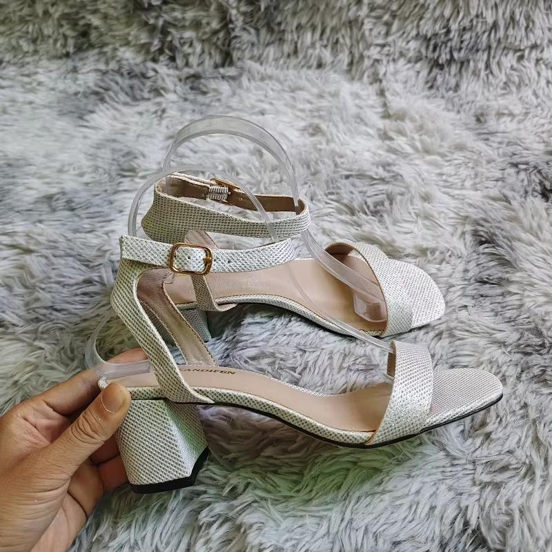 Женские босоножки серебристо-золотистого цвета с открытым носком и ремешком на щиколотке, удобные, с низким блочным каблуком, сексуальные туфли-лодочки для вечернего платья, свадебные туфли