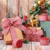 1Pc Christmas Tree Decoration Christmas Ribbons Indoor Outdoor Gift Packaging Ribbon Striped Ribbon