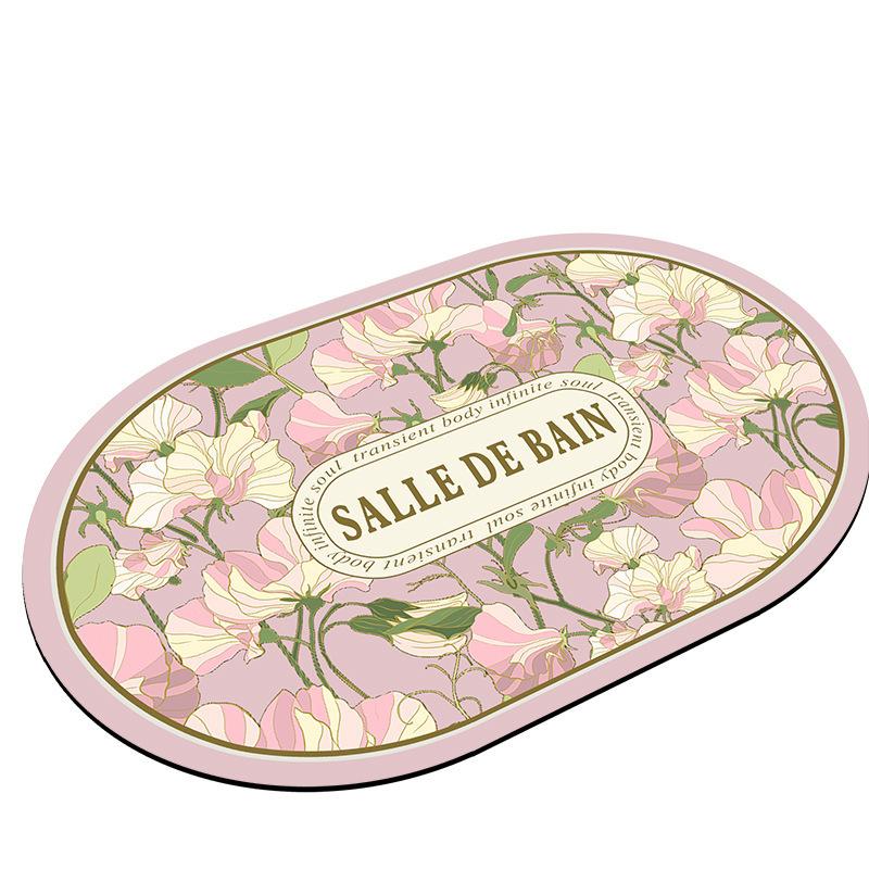 Modern Simple Bathroom Non-slip Absorbent Diatom Mud Mat Household Bathroom Door Dirty and Wear-resistant Foot Mat