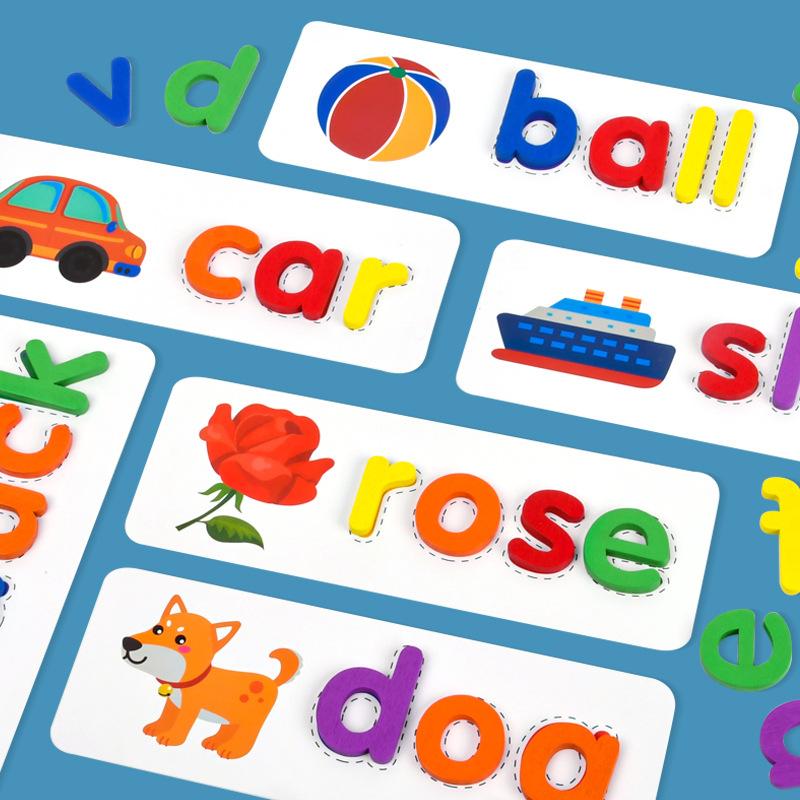 Children's Early Education 26 English Letter Card Spelling Practice Educational Toys Word Spelling Games