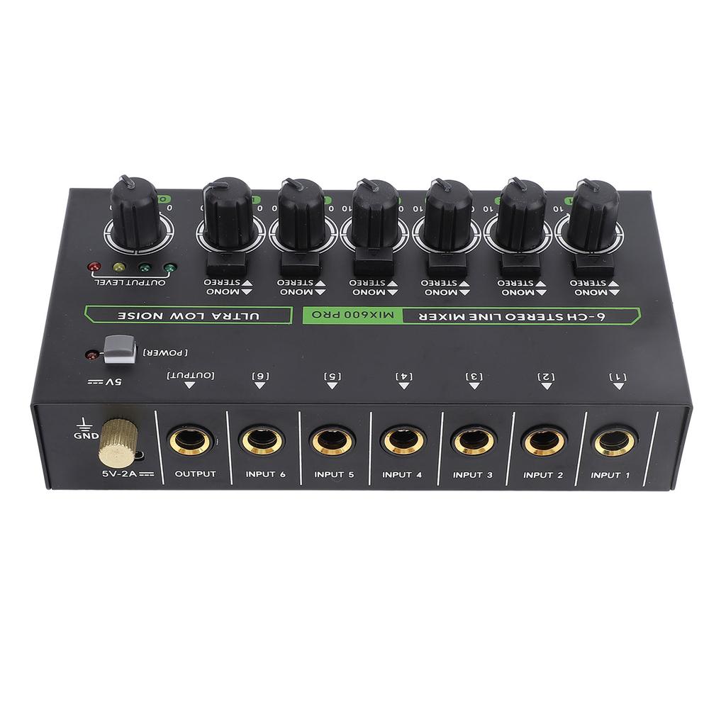 Студийный звуковой микшер RGB Light Low Noise 6 каналов моно стерео профессиональный звуковой микшер для дома