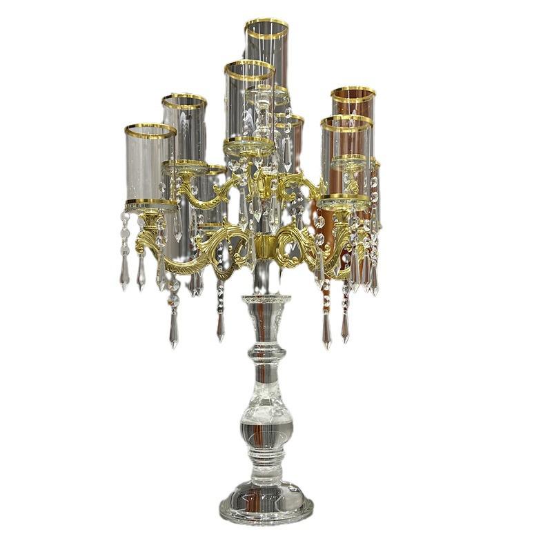 Хрустальный канделябр с девятью головками: Украшение для свадьбы и столовой в европейском стиле