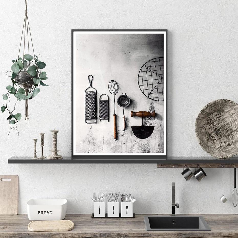 Современный стиль Кухонная утварь и бытовая техника Плакаты Настенное искусство Холст Картина Картины для гостиной Домашний декор Без рамки