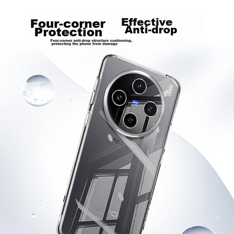 Phone Case for Vivo X100s, Protective Cover, Shockproof And Wear-Resistant Soft, Transparent Ultra-Thin Full Lens Protection Case, Fashionable Design