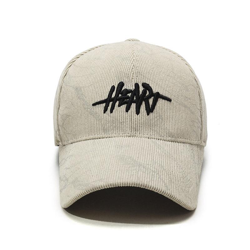 Бейсболка с вышитыми буквами Женская зимняя кепка Мужская вельветовая шляпа от солнца