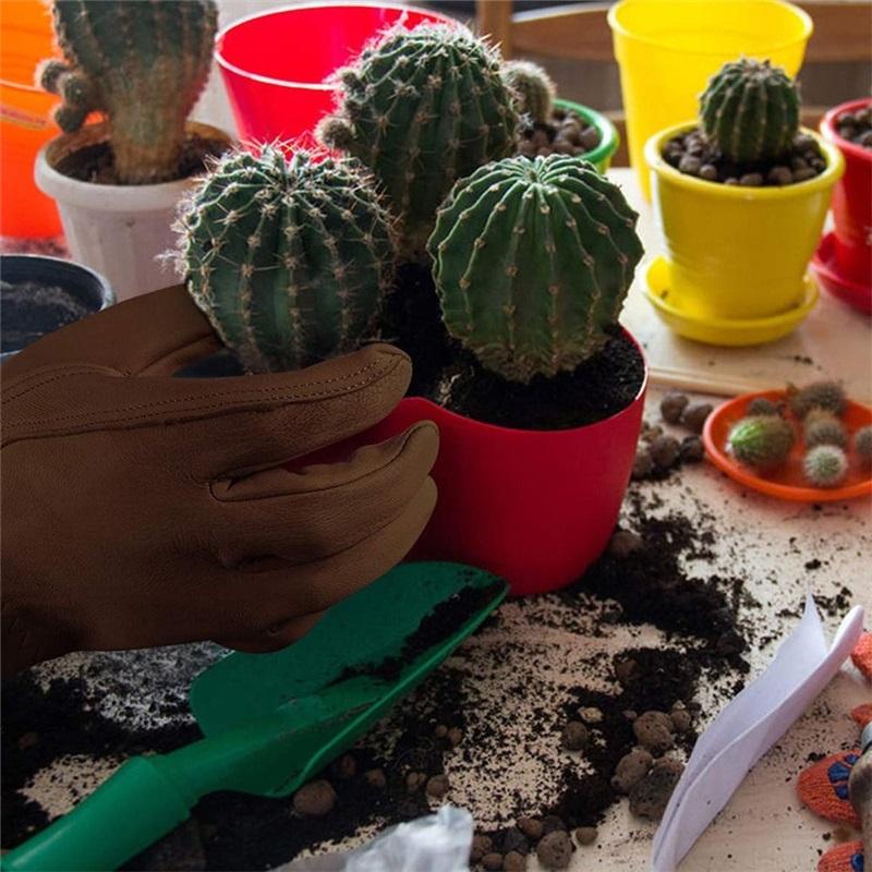 Длинные рукавицы для садоводства, защитные кожаные перчатки для обрезки, перчатки для посадки и садоводства, садовые перчатки с защитой от колючек