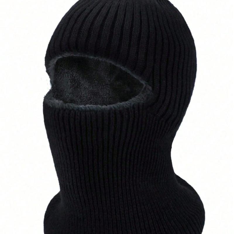 1 шт./компл. Мужская термошапка Зимняя вязаная ветрозащитная маска-балаклава на все лицо, Вязаная шапка с защитой шеи, Теплая термоподкладка для мужчин и женщин