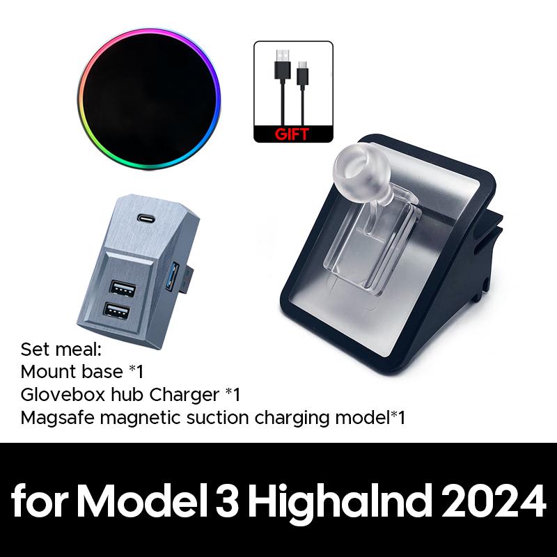 TESY Car Cell Phone Holder Support Mount Bracket Vent Clip For Tesla Model YL Y Juniper Launch 2026 2025 Model 3 Highland 2024