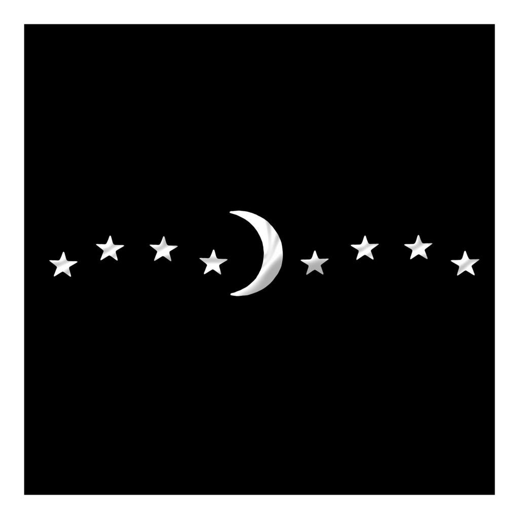 Comet Busters® Body Jewel Stickers - Silver Moon & Stars Glitter Tattoos - Reusable Stick-On Face & Body Art for Festivals, Parties, Dance & Fashion