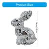 62KD Mirror Finished Disco Rabbit Sculpture Easter Home Decoration Animal Figurine